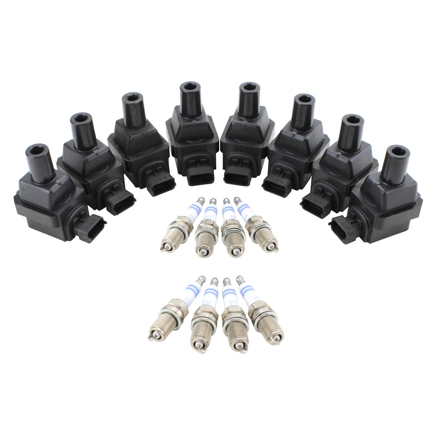 Set of 8 Ignition Coils & Double Iridium Spark Plugs for MB W140 S420 (1992–1999)