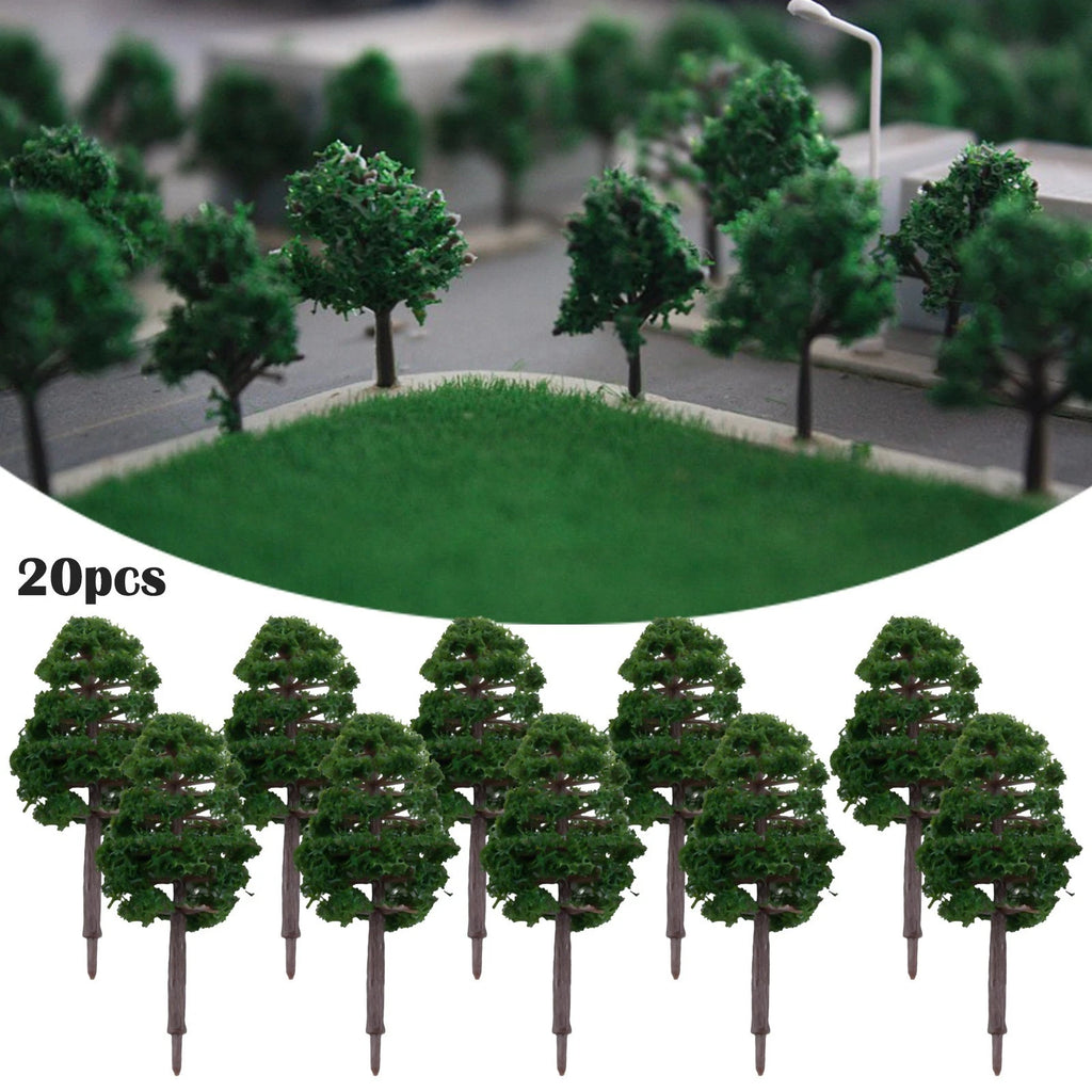 20Pcs Model Trees for Scenery Street Railway Layout