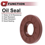 Set of 2 Oil Seal Rotary Shaft Seal FKM Rubber 20x45x7mm