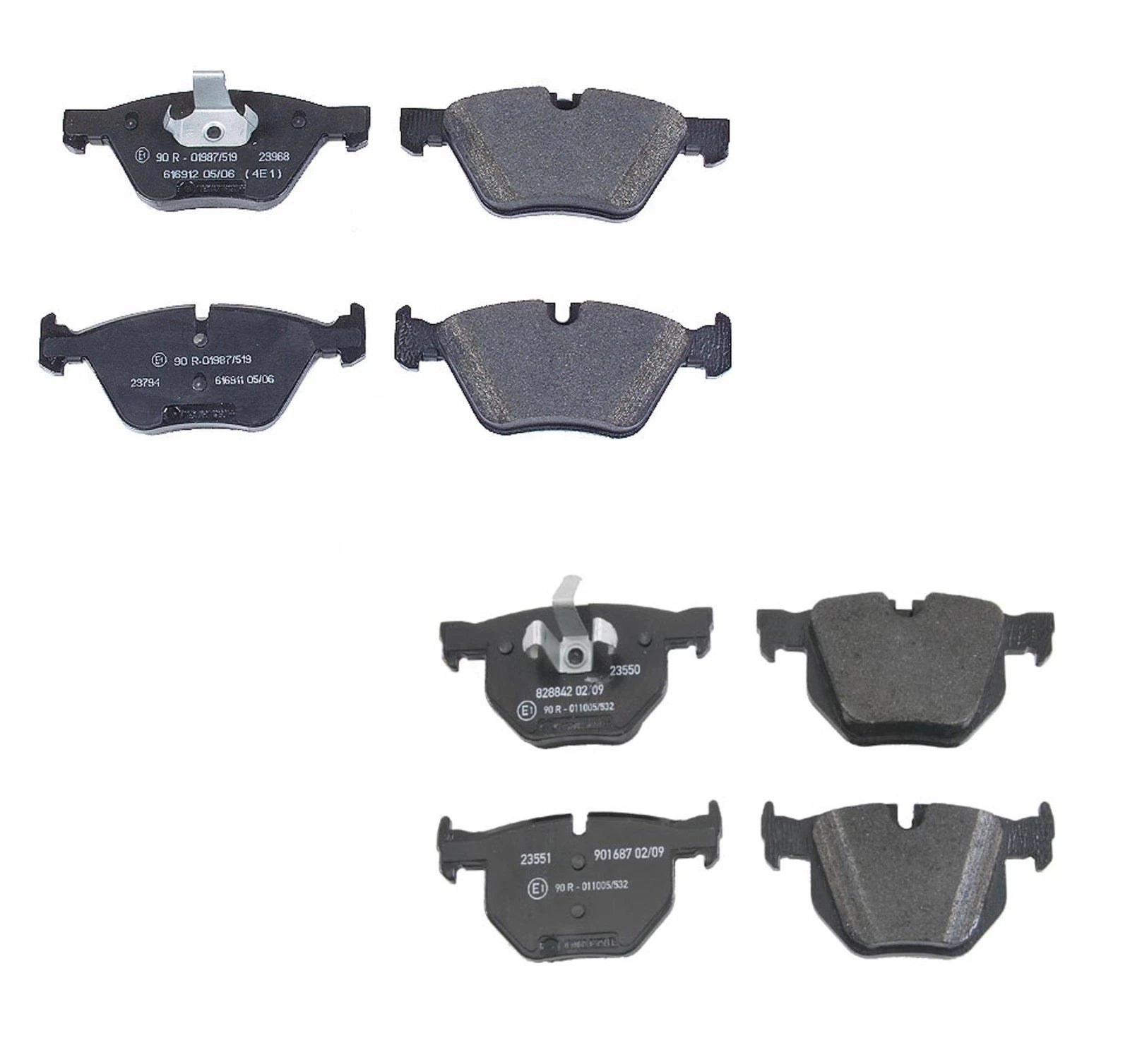 Set of 4 Textar Brake Pads for BMW E90 330i 330xi Sedan (2006)