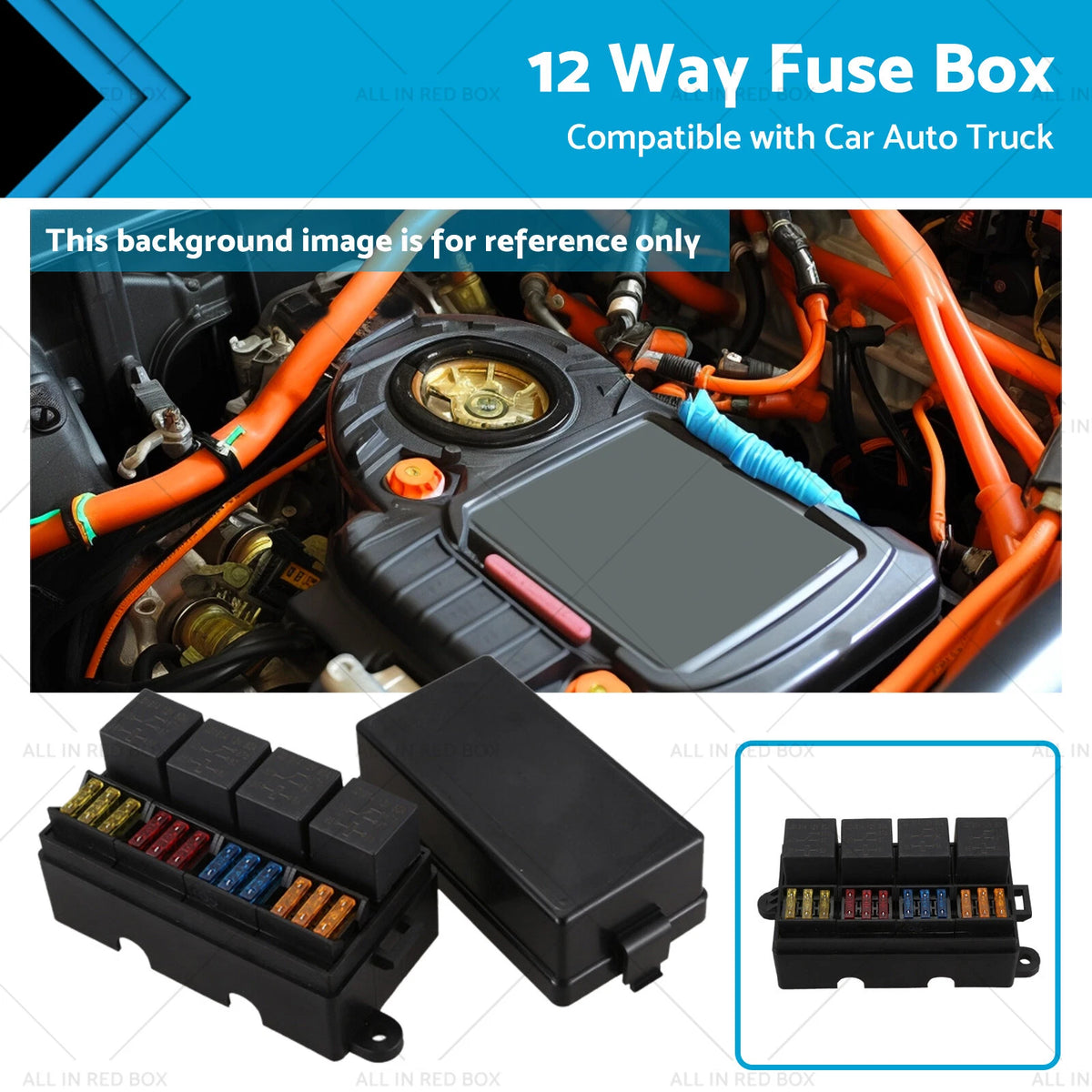12 Way Blade Fuse Box & 4-Relay Holder for Aston Martin DBX (2020–2023)