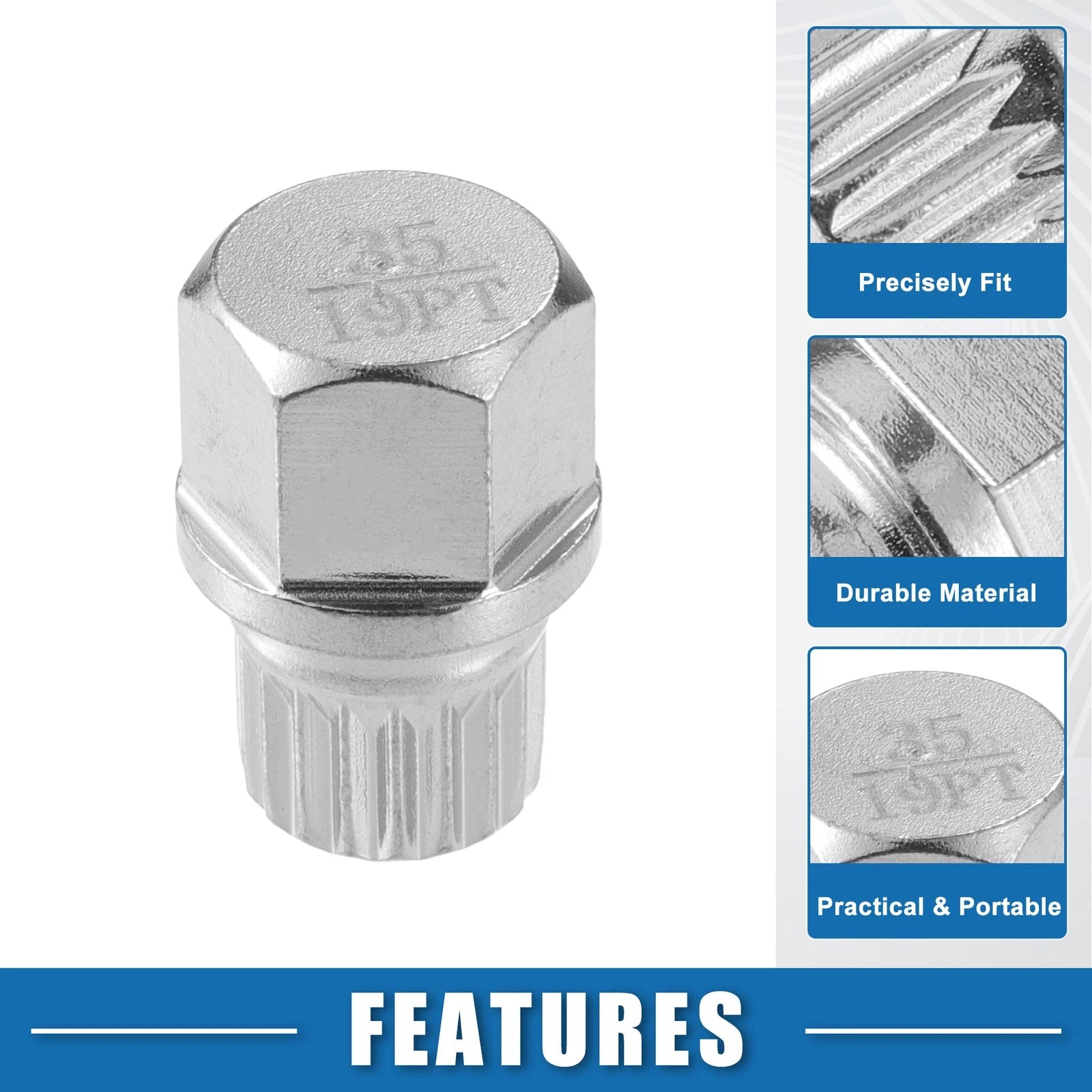 35/19PT Wheel Screw Lock Lug Nut Kit for BMW 