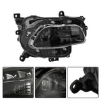 Projector Black Headlight for Jeep Cherokee (2014–2018) HID/Xenon Clear