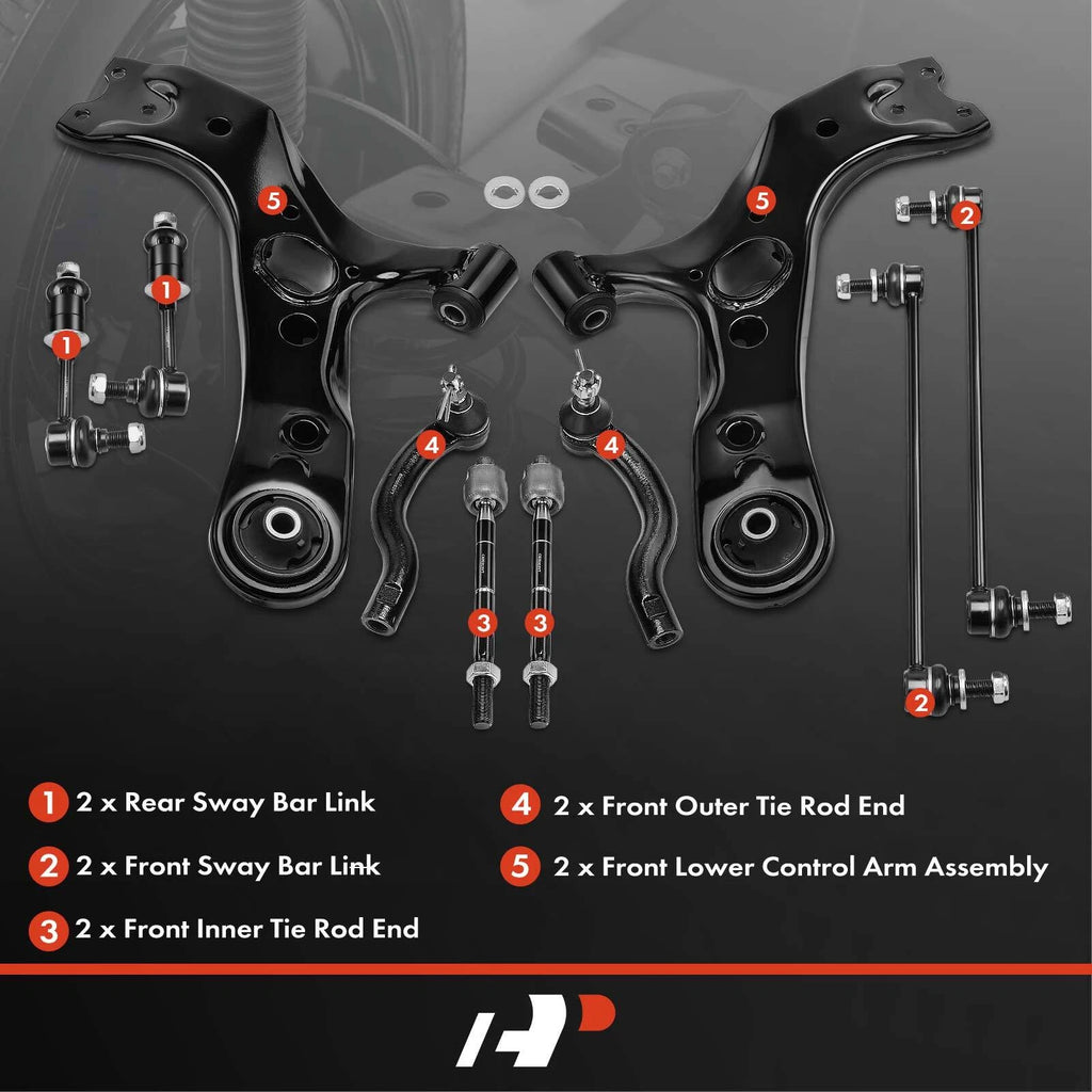 10x Control Arm Sway Bar Link Tie Rod End Front Lower for Toyota RAV4 (2019–2024)