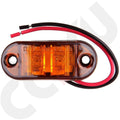 6x Oval Amber 2 Diode LED Clearance Side Marker Light for Trailer Truck Boat