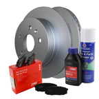 Rear Brake Kit 303mm Rotors & TRW Pro Ceramic Pads for Chevy Equinox GMC Terrain (2010–2017)