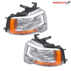 Set of 2 Halogen Projector Headlights for Ford Expedition (2015–2017) Chrome Housing