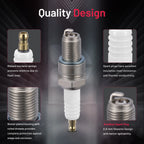 Set of 4 Iridium Spark Plugs for Outboard Marine Emerald (0utboard)