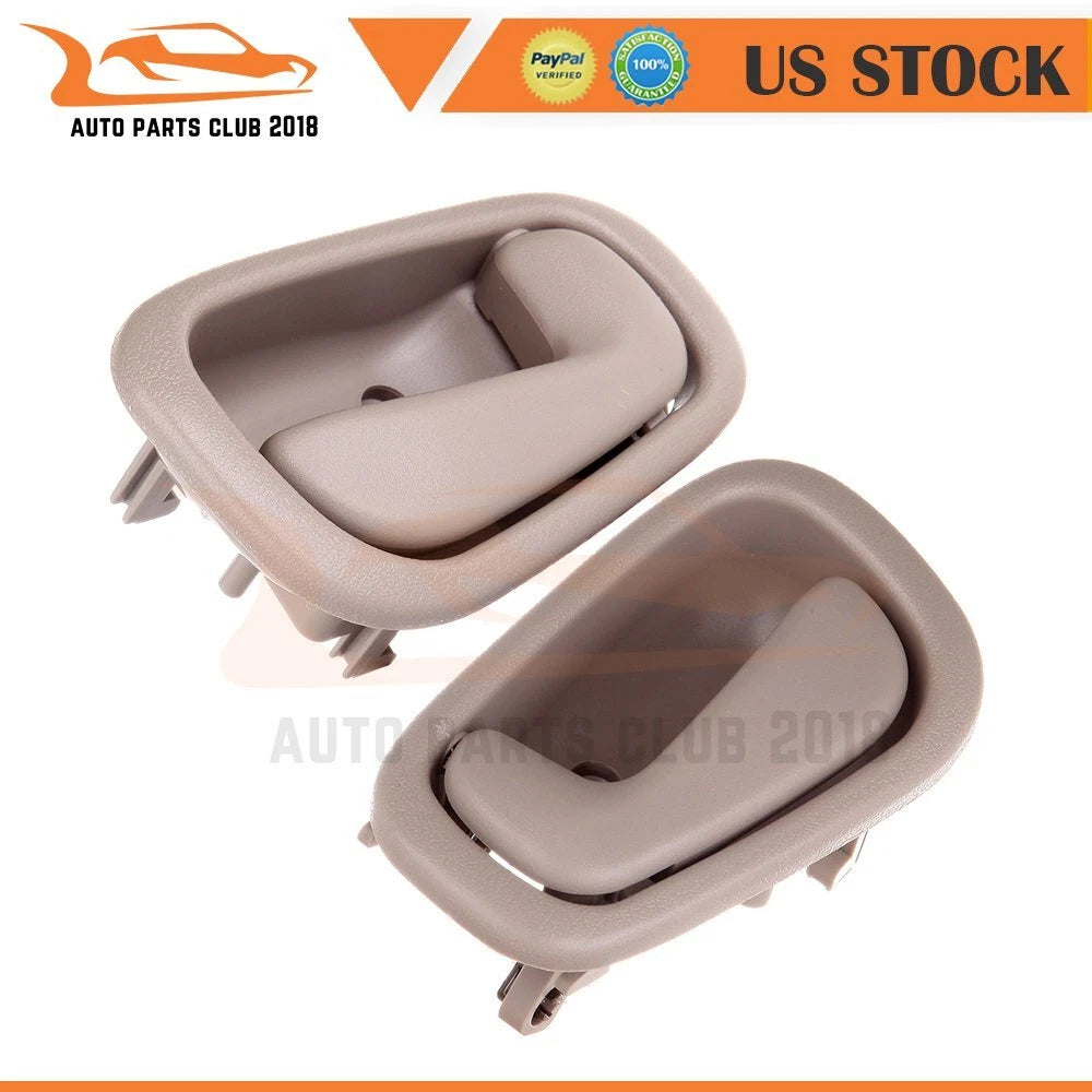 Set of 2 Tan Beige Inner Door Handles for Toyota Corolla (1998–2002)