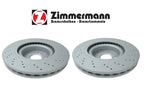 Set of 2 Front Brake Discs for Mercedes W216 W221 W230 (Zimmermann 221421161207)