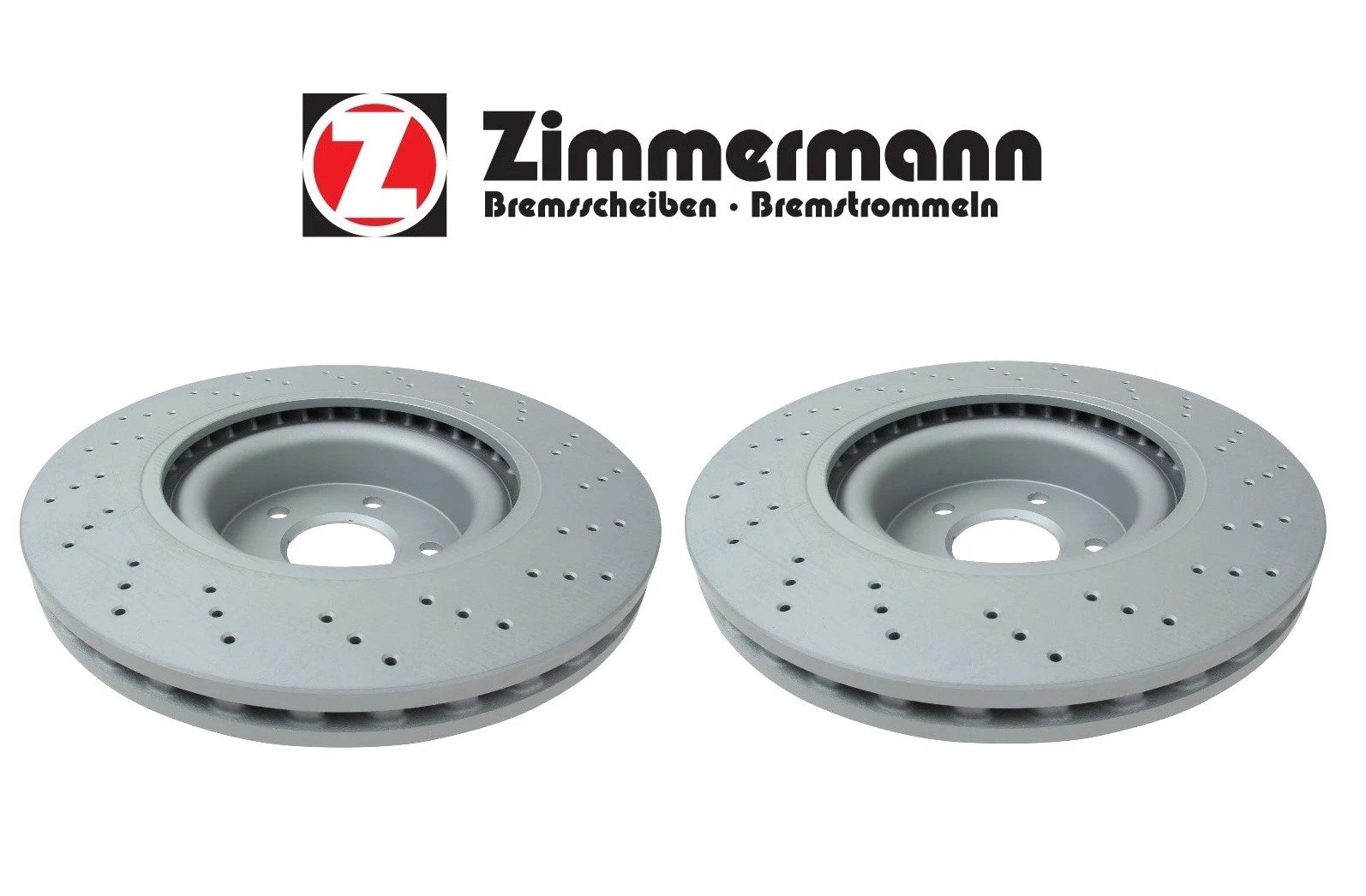 Set of 2 Front Brake Discs for Mercedes W216 W221 W230 (Zimmermann 221421161207)