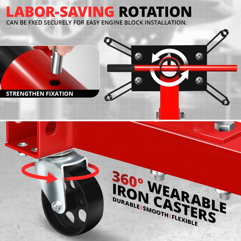 Engine Stand for Red 2000 LBs 360 Degree Adjustable Mount (2000–2000)