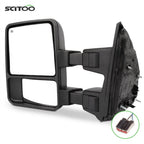 Tow Mirror for Ford F250-F550 (2003–2007) Black Manual Driver LH LED Signal