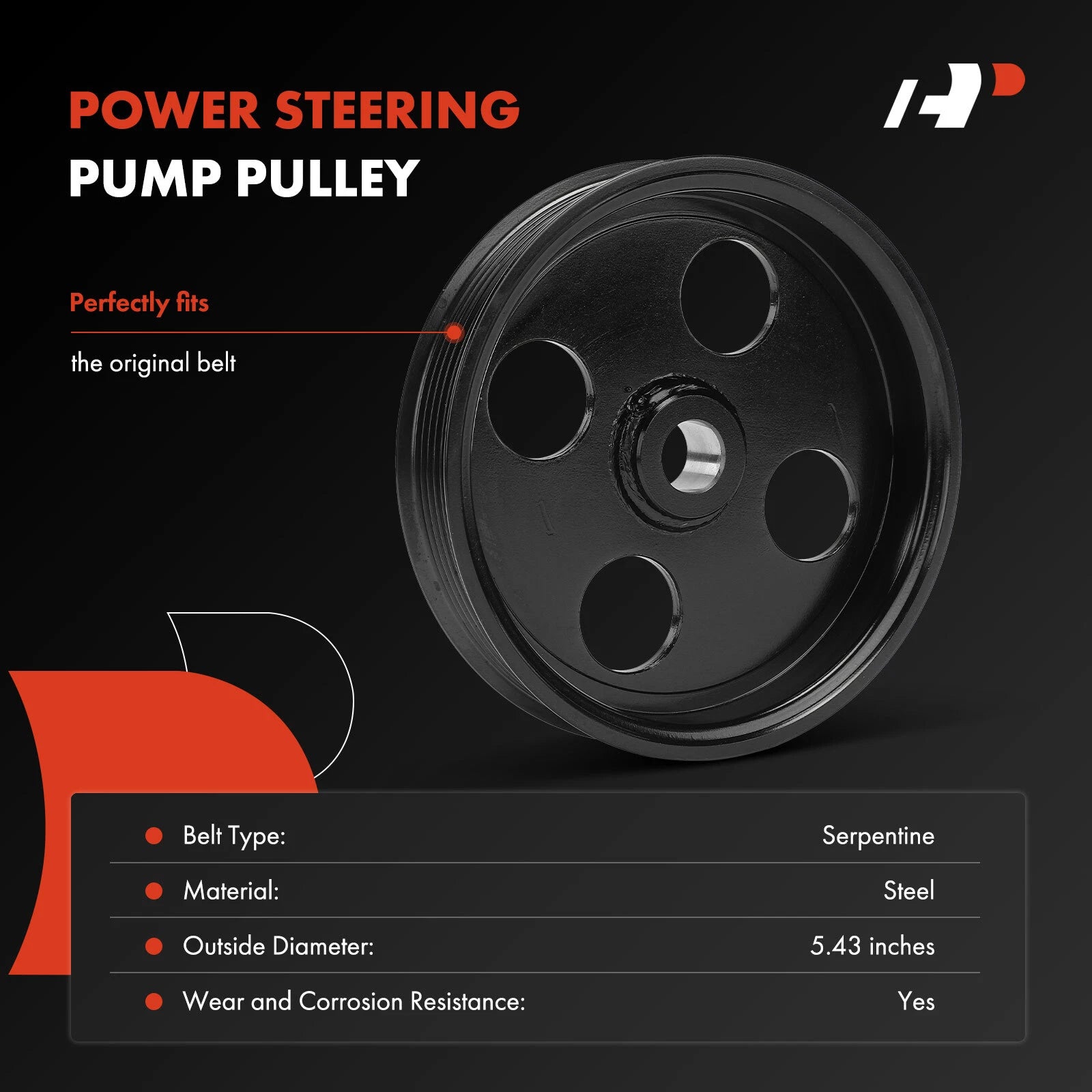 Power Steering Pump Pulley for Dodge Nitro Jeep Grand Cherokee (2007–2011)