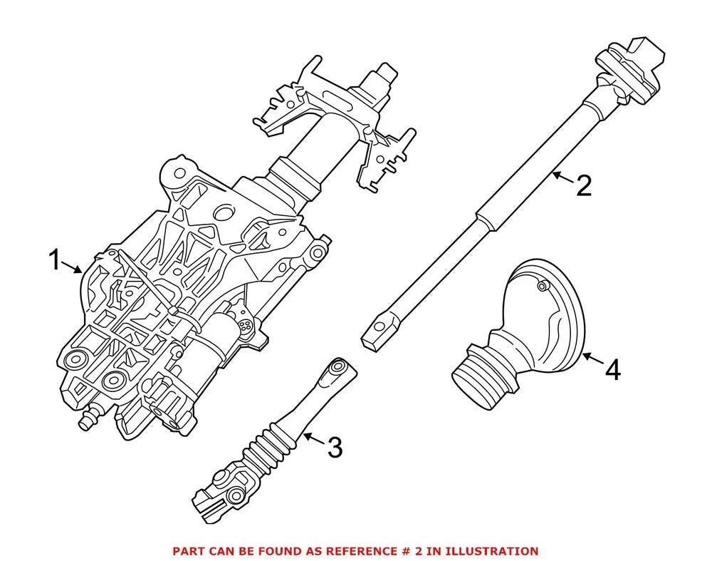Lower Steering Shaft 32306776108 for BMW