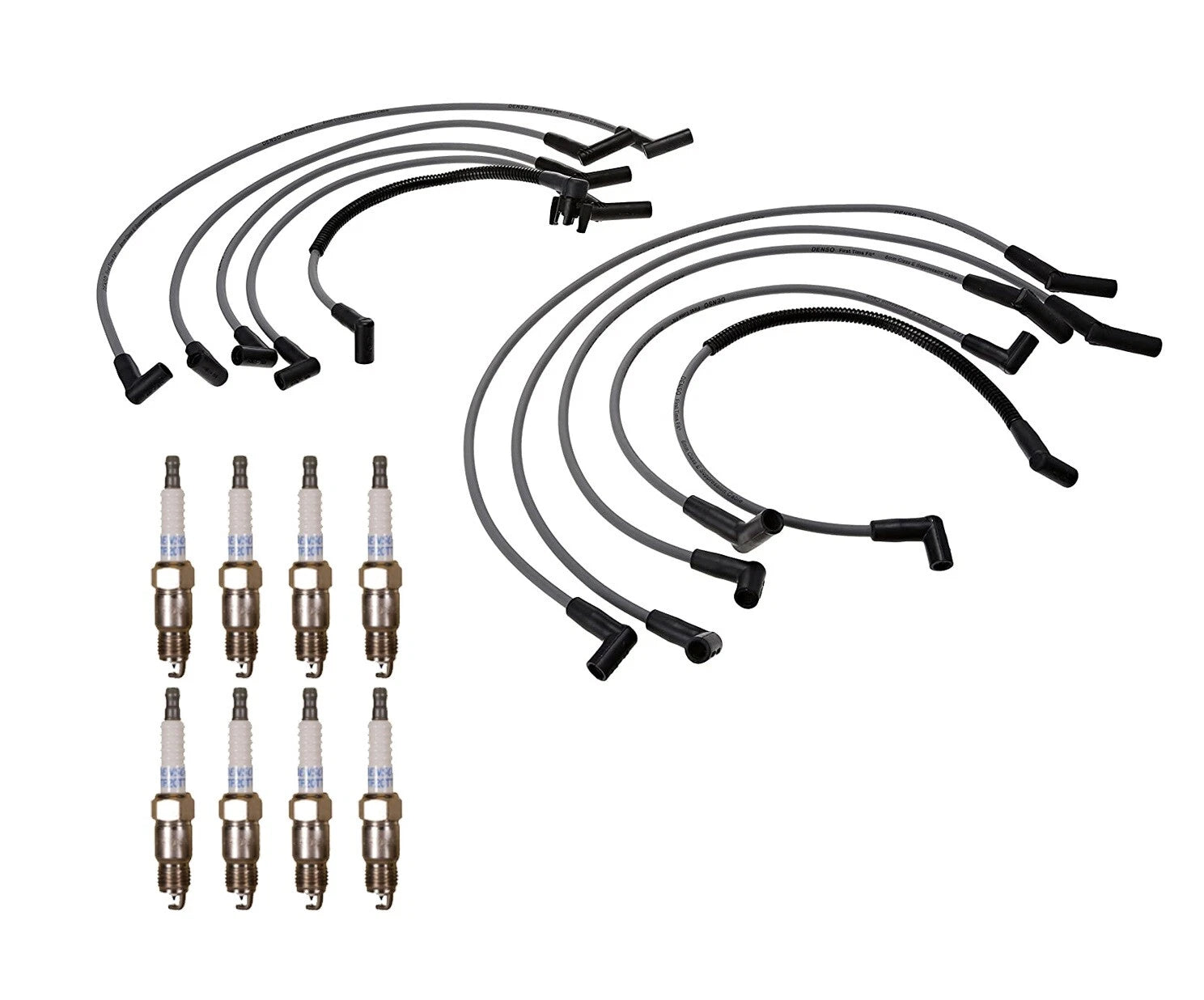 Denso 8mm Wire Set & 8 Platinum TT Spark Plugs for Ford 5.0 5.8 V8 (1980–1995)