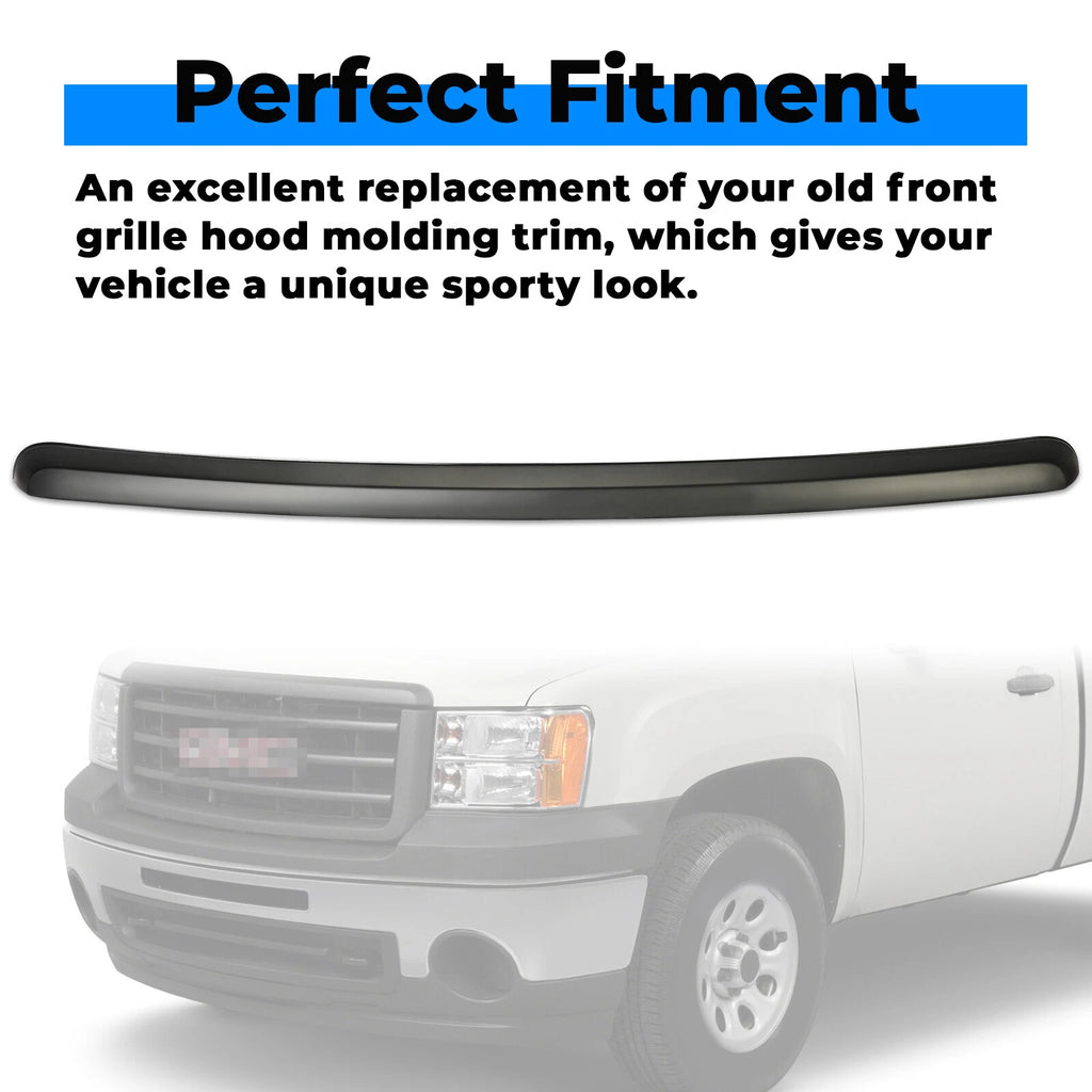 Front Hood Molding Trim for GMC Sierra 1500 2500HD 3500 HD (2007–2013)