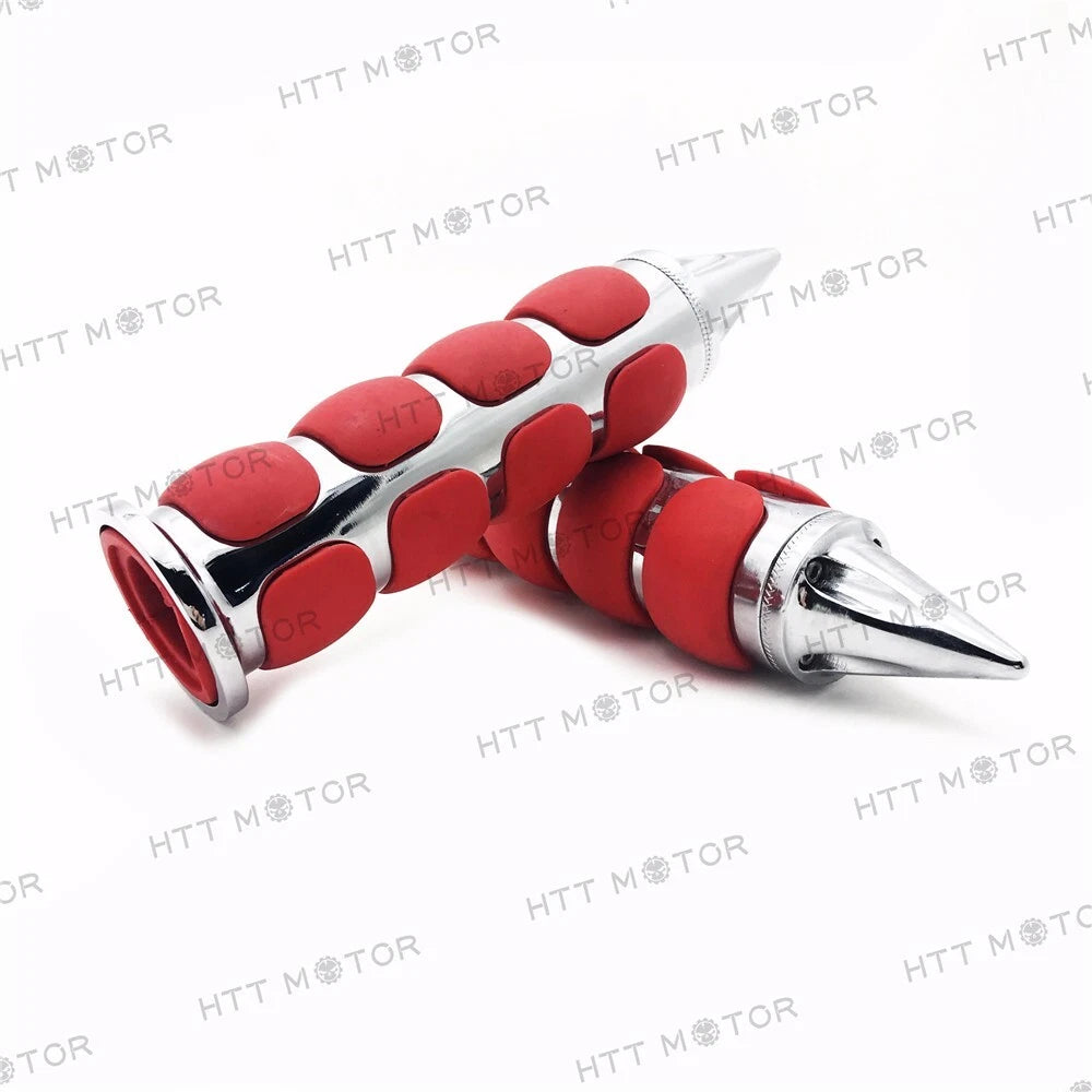 1" Red Chrome Billet Aluminum Hand Grip for Harley Softail Fat Boy (1990–2023)