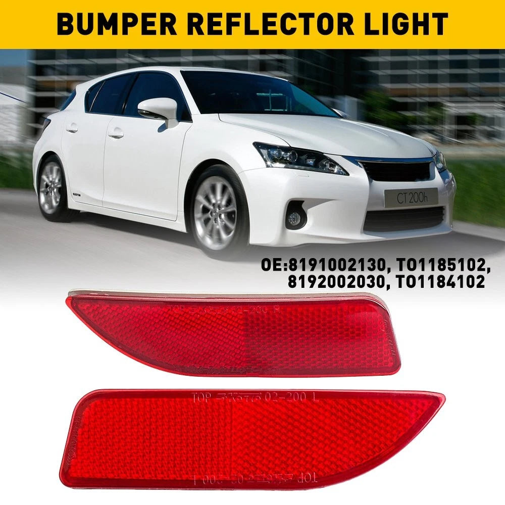 Set of 2 Rear Bumper Reflectors for Toyota Corolla (2011–2013)