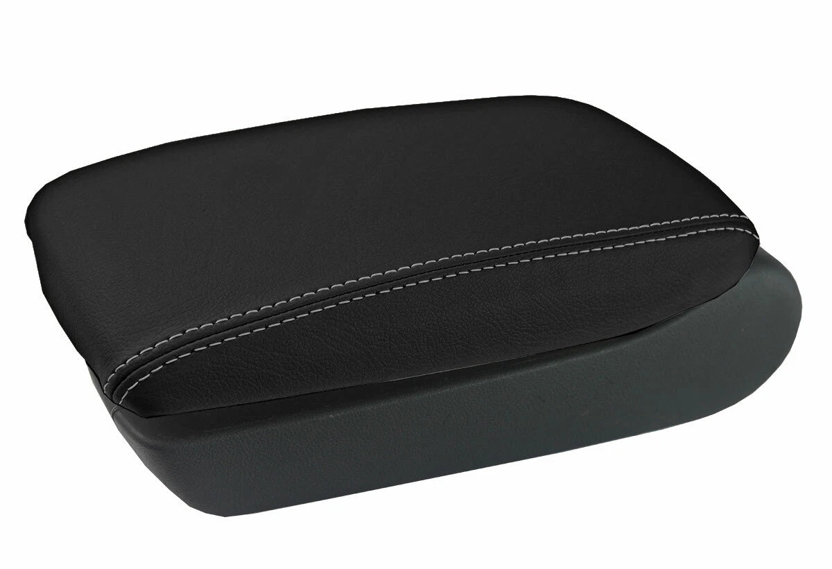 Armrest Cover for Audi A6 (2005–2011) Leather Gray Stitch