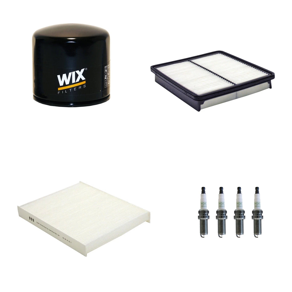 Set of 4 NGK G-Power Spark Plugs & Wix Engine Oil Cabin Air Filter for Santa Fe (2013–2018)