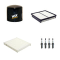 Set of 4 NGK G-Power Spark Plugs & Wix Engine Oil Cabin Air Filter for Santa Fe (2013–2018)