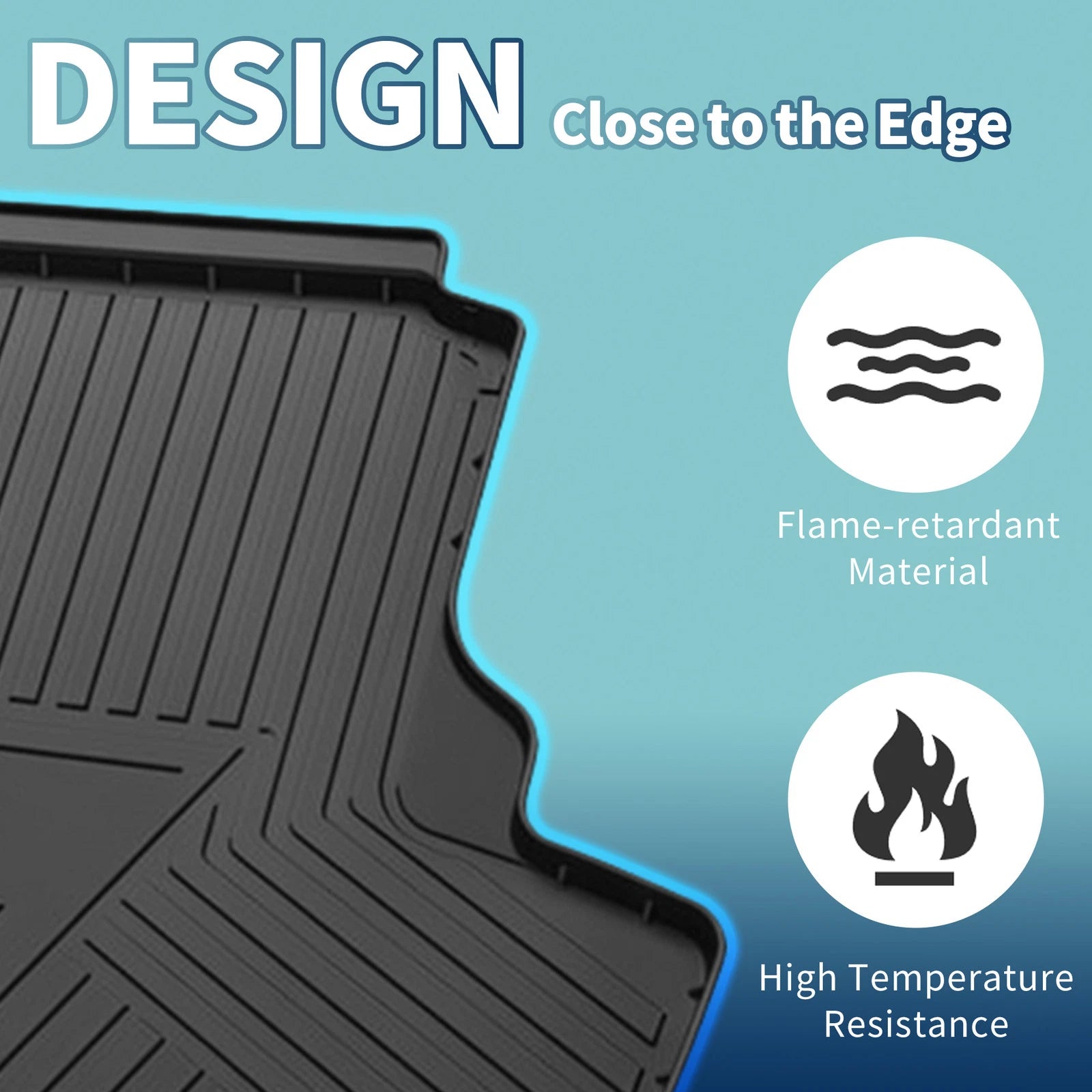 Flat Face Cargo Liner Rear Trunk Mat for Lexus IS (2013–2021) TPE 1 Pc