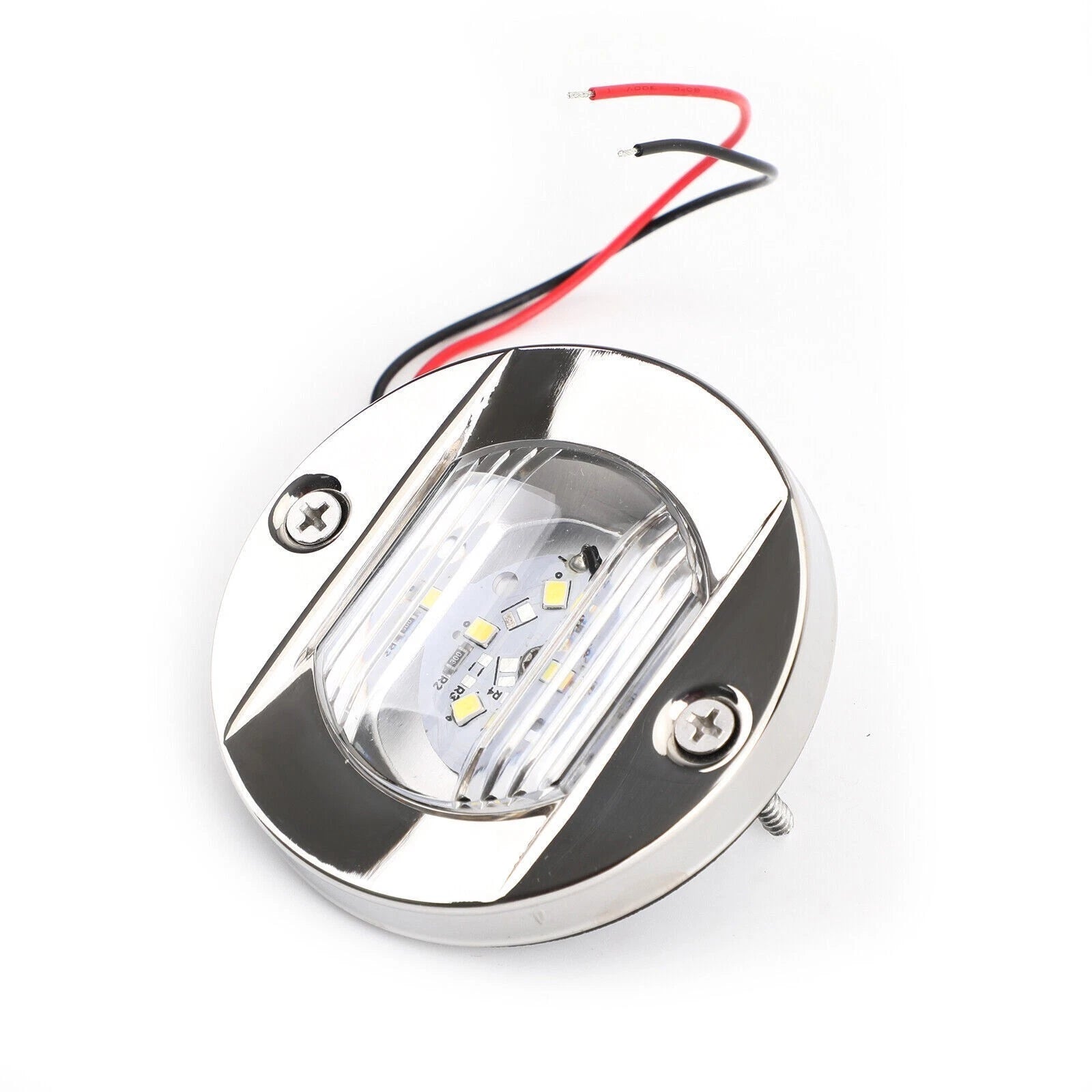 12V LED Chrome Anchor Stern Light for Marine Boat Yacht (Round)