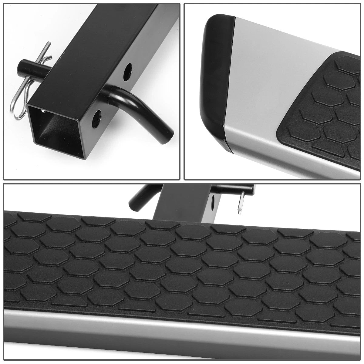 2" Receiver Rear Bumper Hitch Step Bar for Universal Fit (26"W x 5.5"L)