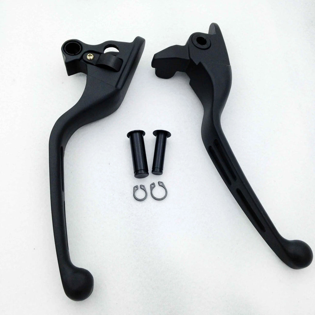 Black Brake Clutch Hand Levers for Harley Touring Trike FLHR FLHRC (2014–2023)