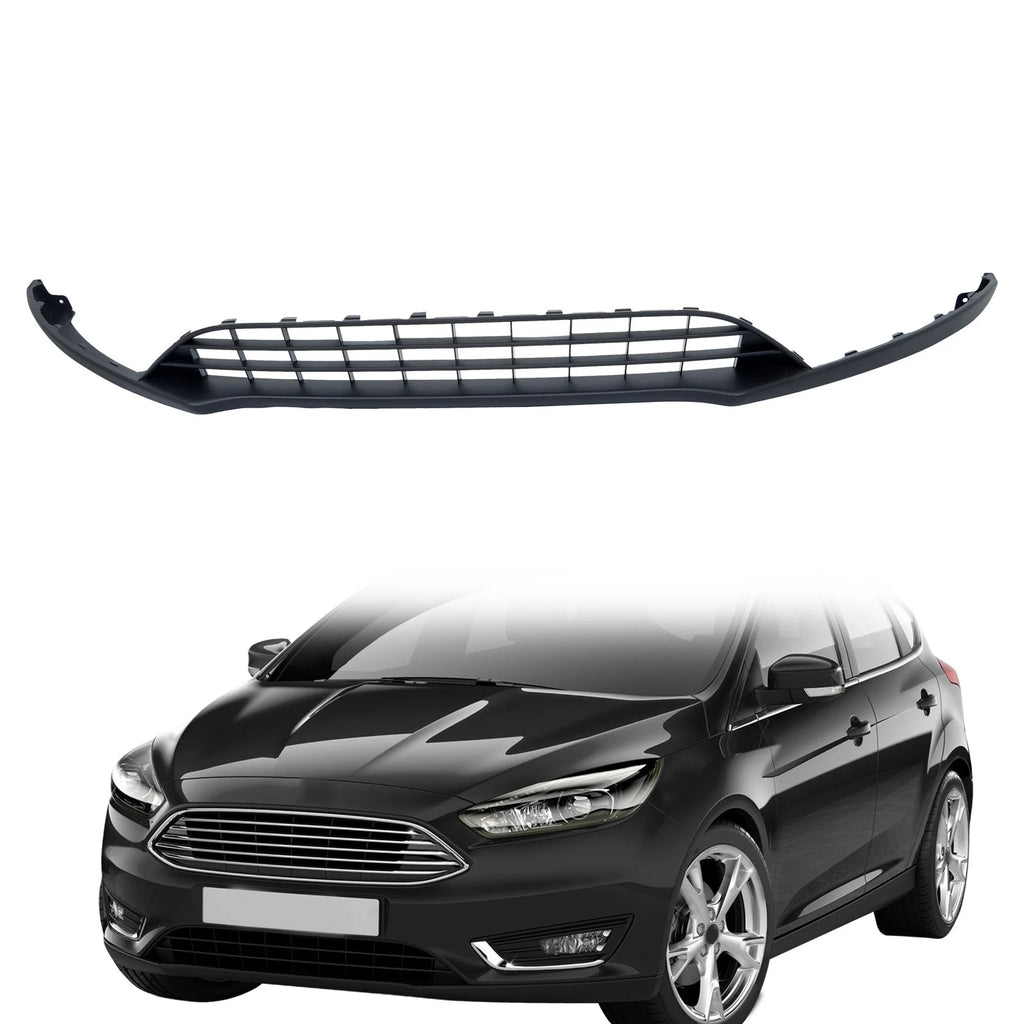 Front Upper Grille Replacement for Ford Focus (2015-2018) Black Plastic