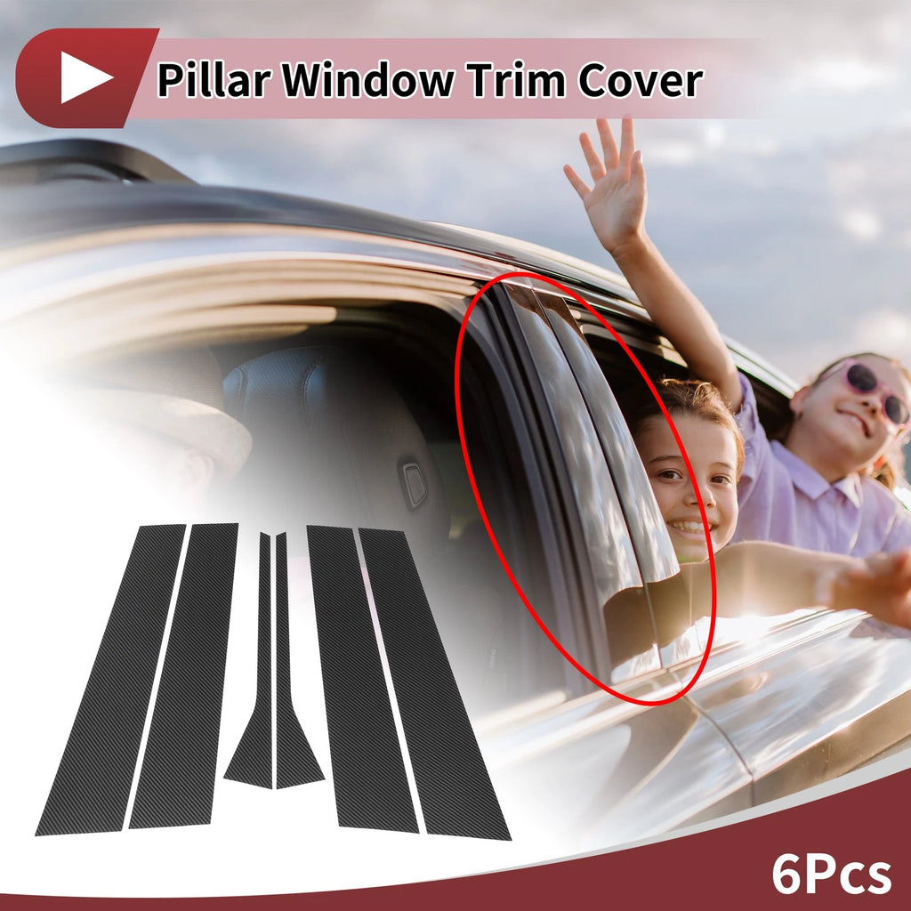 Set of 6 Door Pillar Window Trim for Volkswagen Jetta (2006–2010)