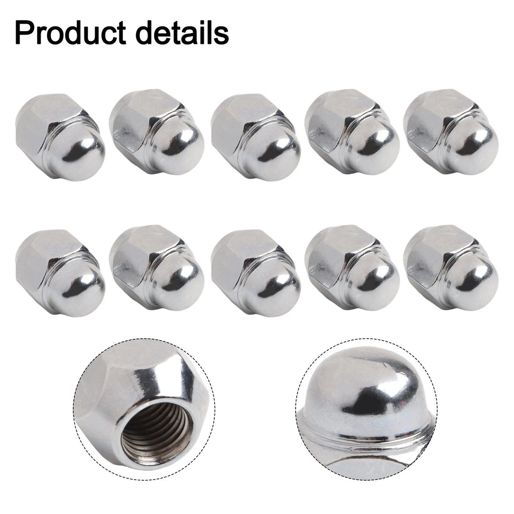 Set of 10 Wheel Nuts for Hyundai Kia Elantra (2011–2023) Carbon Steel 1.5