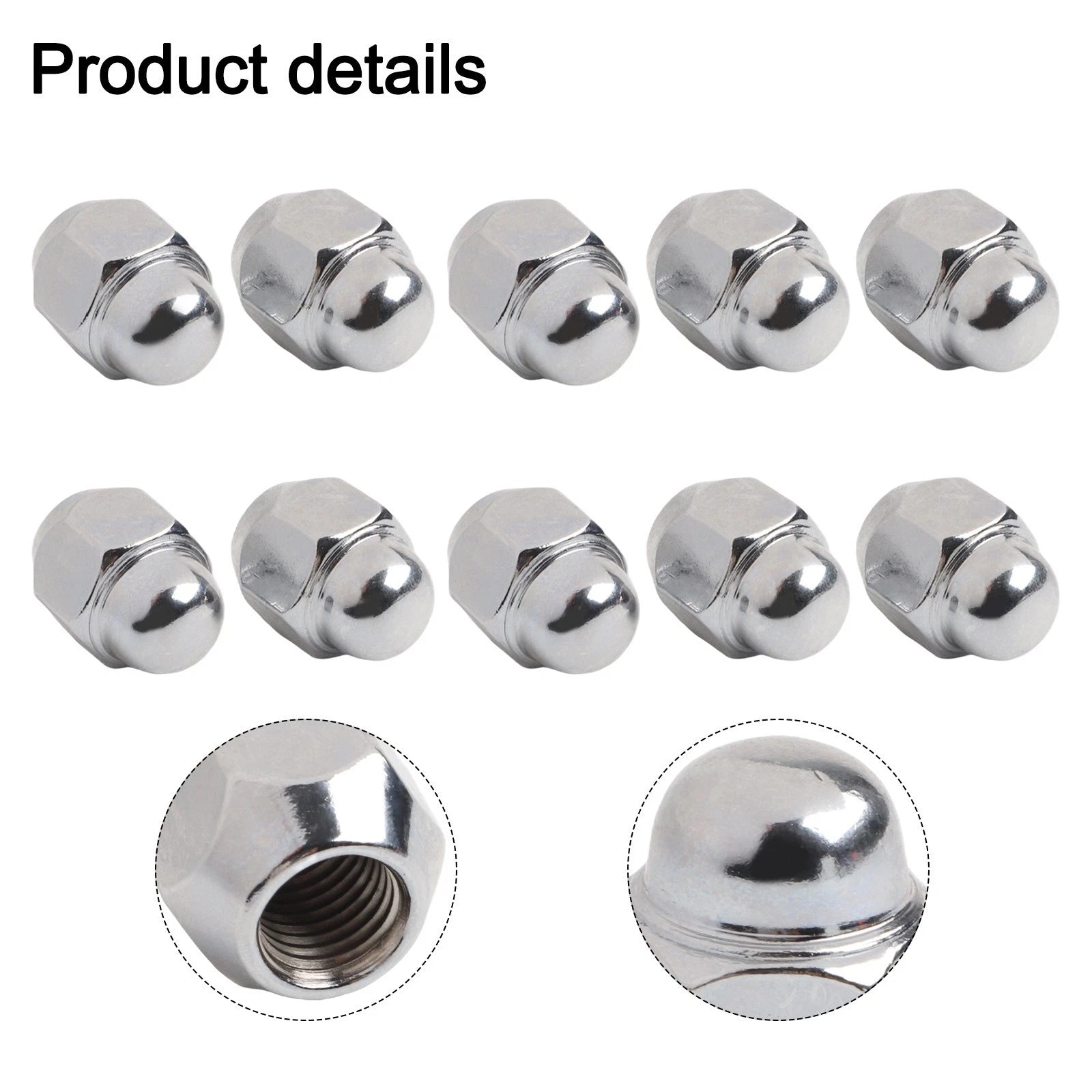 Set of 10 Wheel Nuts for Hyundai Kia Elantra (2011–2023) Carbon Steel 1.5