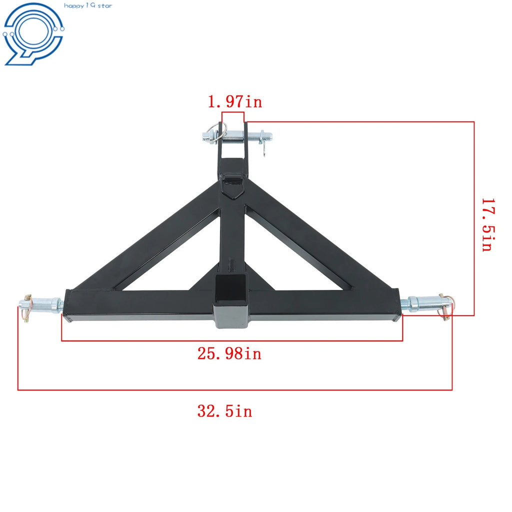 3 Point Trailer Hitch Receiver for Category 1 Tractor