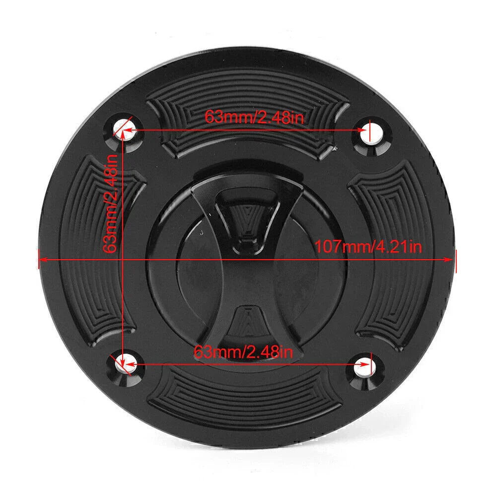 Fuel Gas Tank Cap Cover for Suzuki TL1000S GS500 GSXR600 GSXR750 GSXR1000 SV650 (1997-2008)