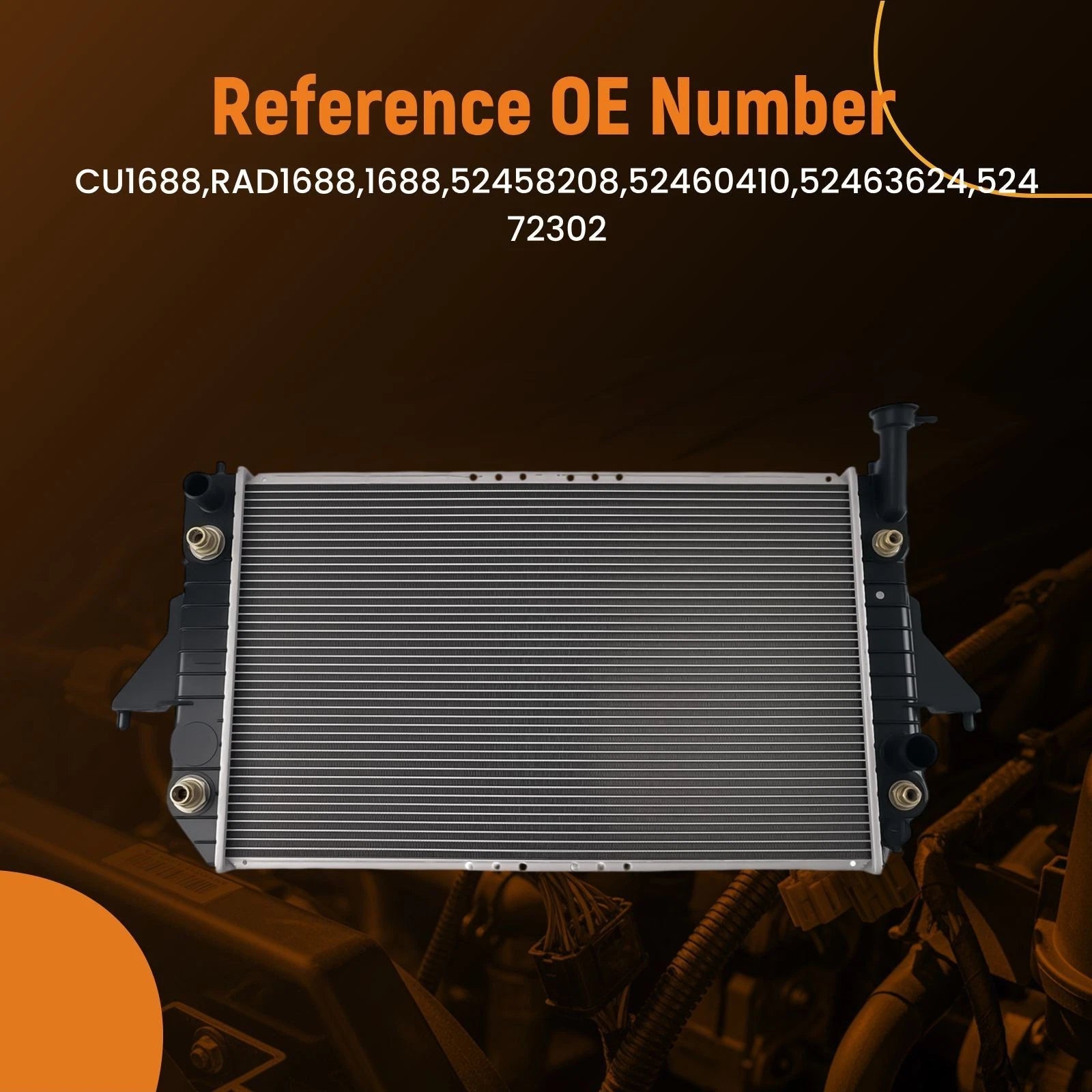 Coolant Radiator for GMC Safari 4.3L V6 (1995) 52463624 Crossflow AT