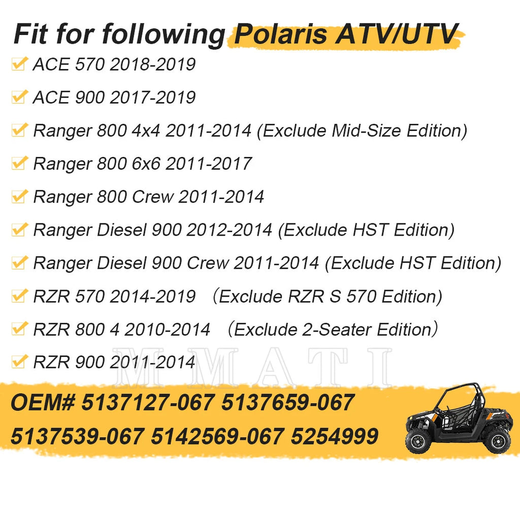 Front Wheel Hub & Bearing & Brake Disc Rotors for Polaris ACE 570 900 (2017–2019)