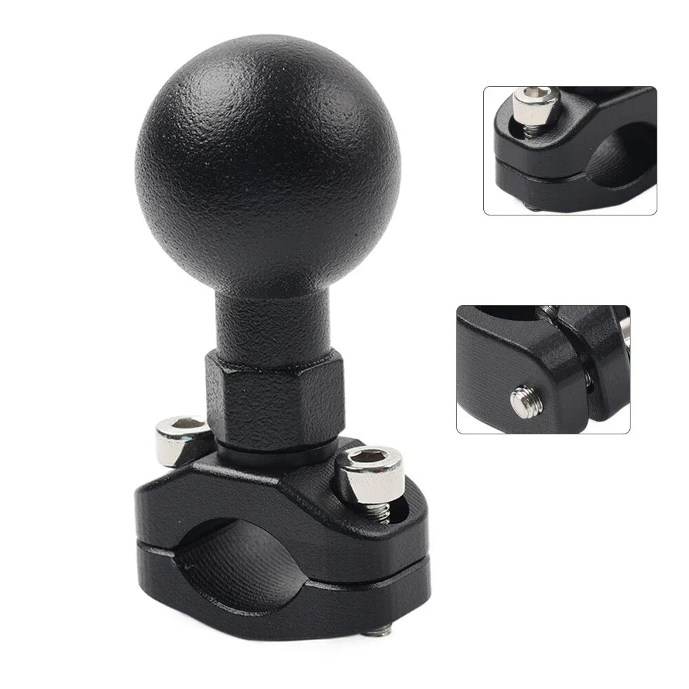 Universal Motorcycle GPS Phone Holder Bracket Clamp Stand - Steel