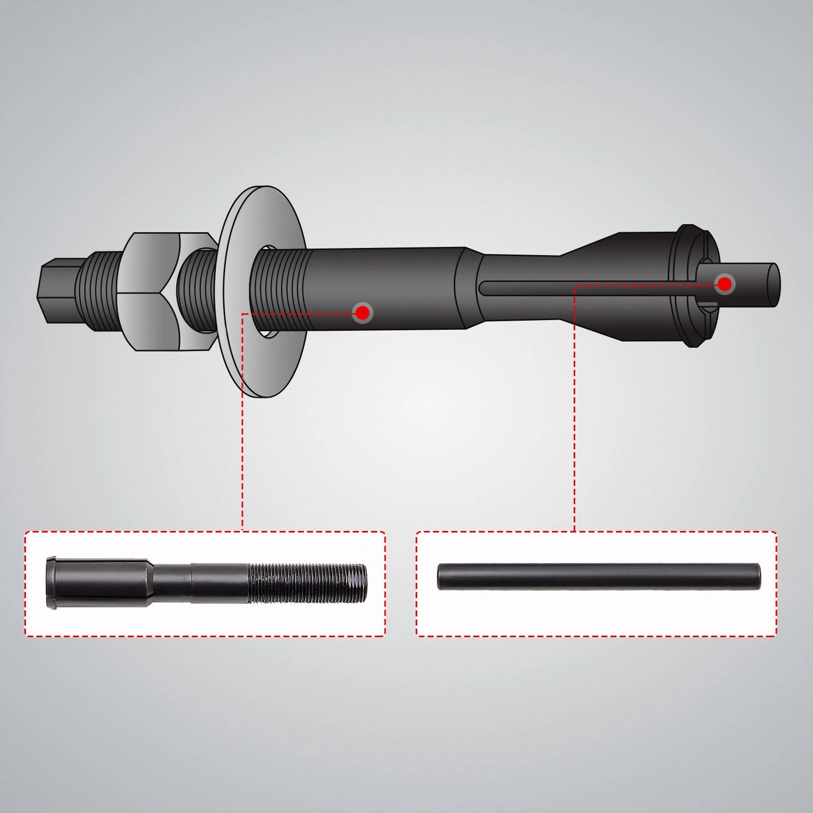 Inner Single Cam Bearing Puller Installer Tool Kit for Harley Davidson (1987-2019)