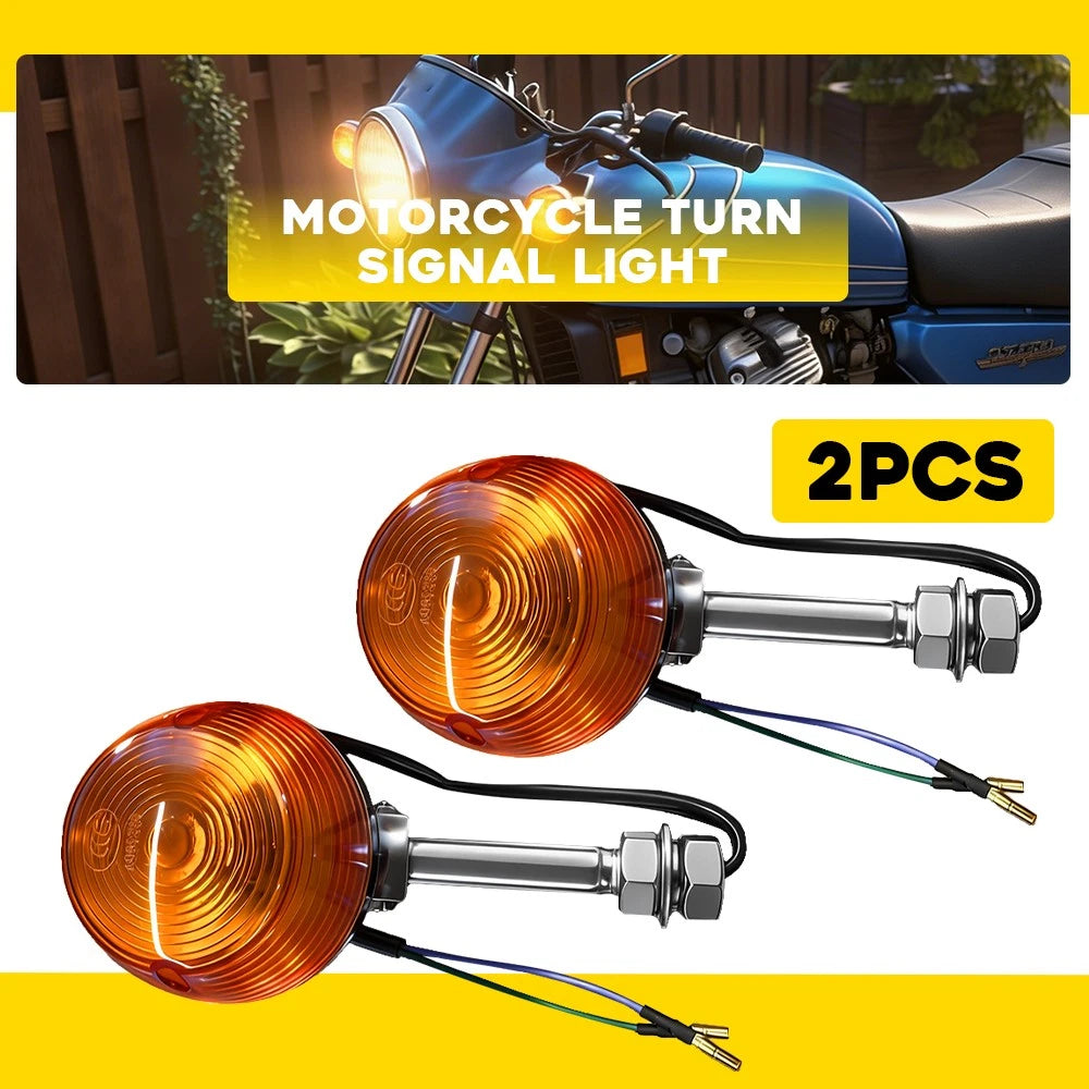 2Pcs Turn Signal for Honda Shadow ACE Aero VLX 600 (1997–2003) Amber Chrome