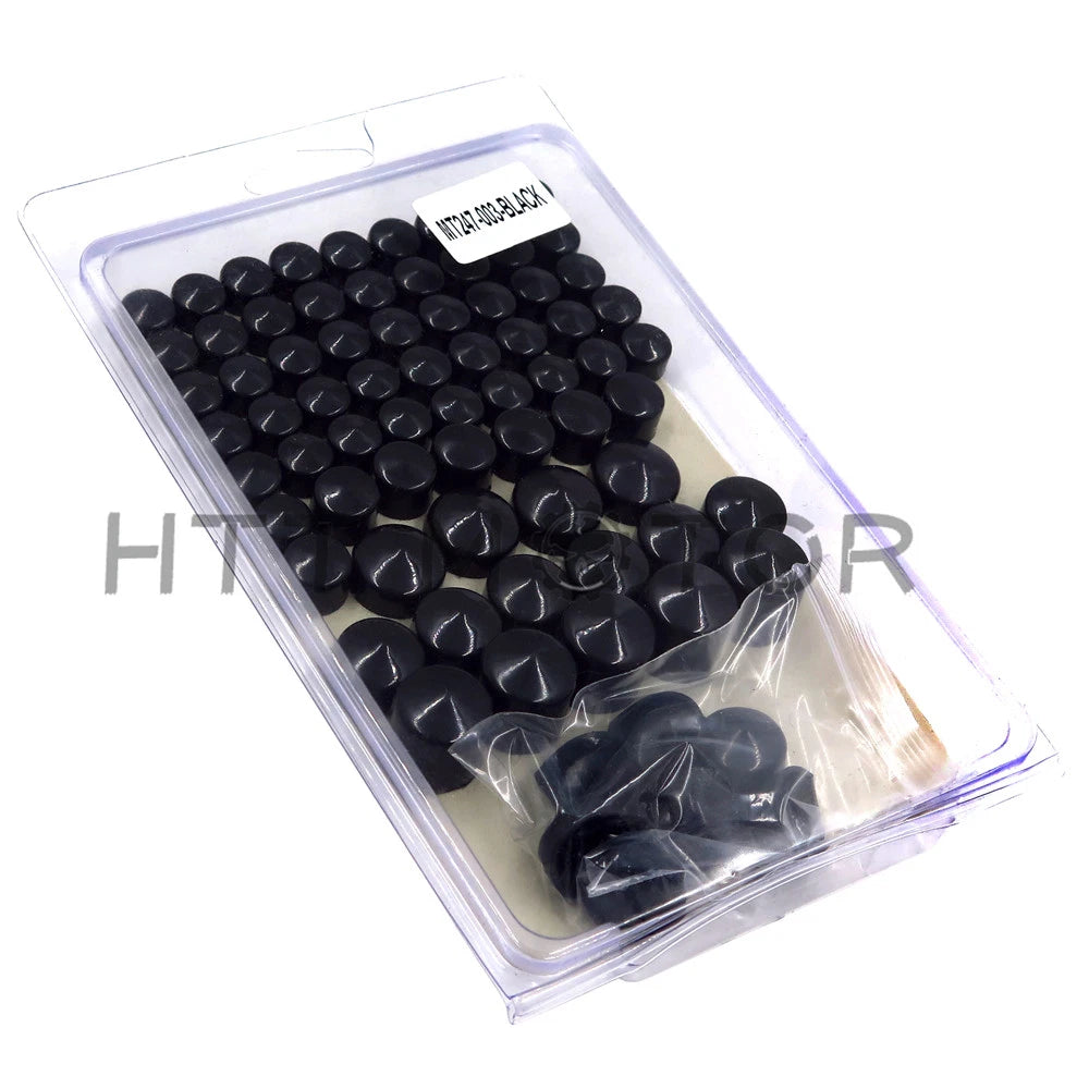 Black Bolt Toppers Caps for Harley Davidson Dyna Glide (1991–2012)