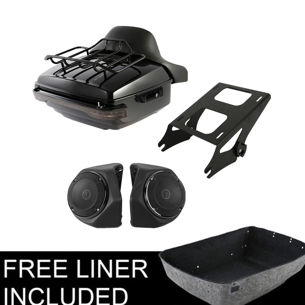 Trunk Pad & LED Tail Light Speakers for Harley Touring Road Glide (2014–2026)