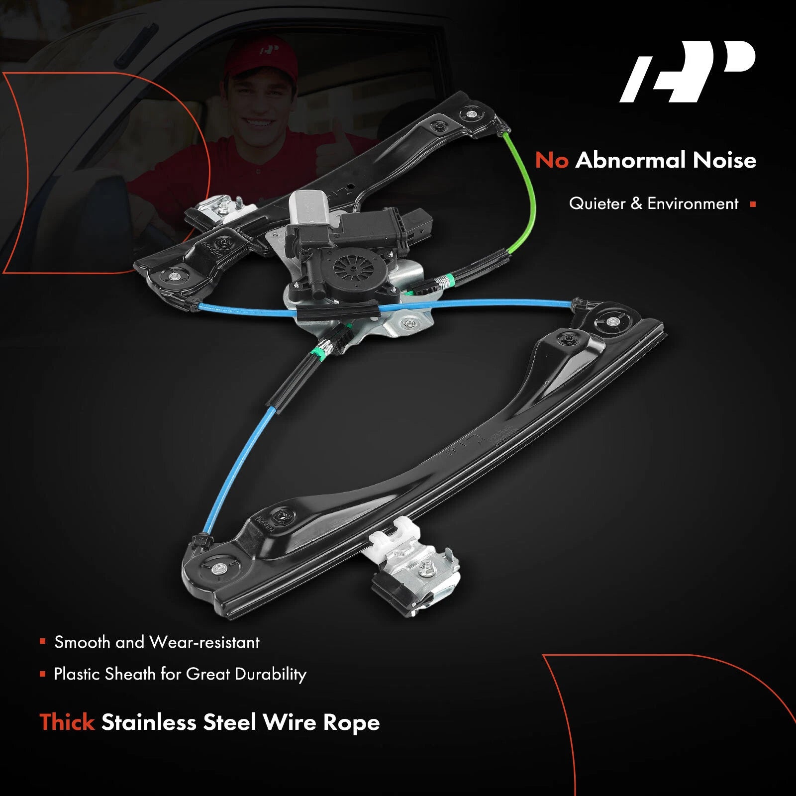 Front Left Power Window Regulator with Motor for Chevy Volt (2011-2015)