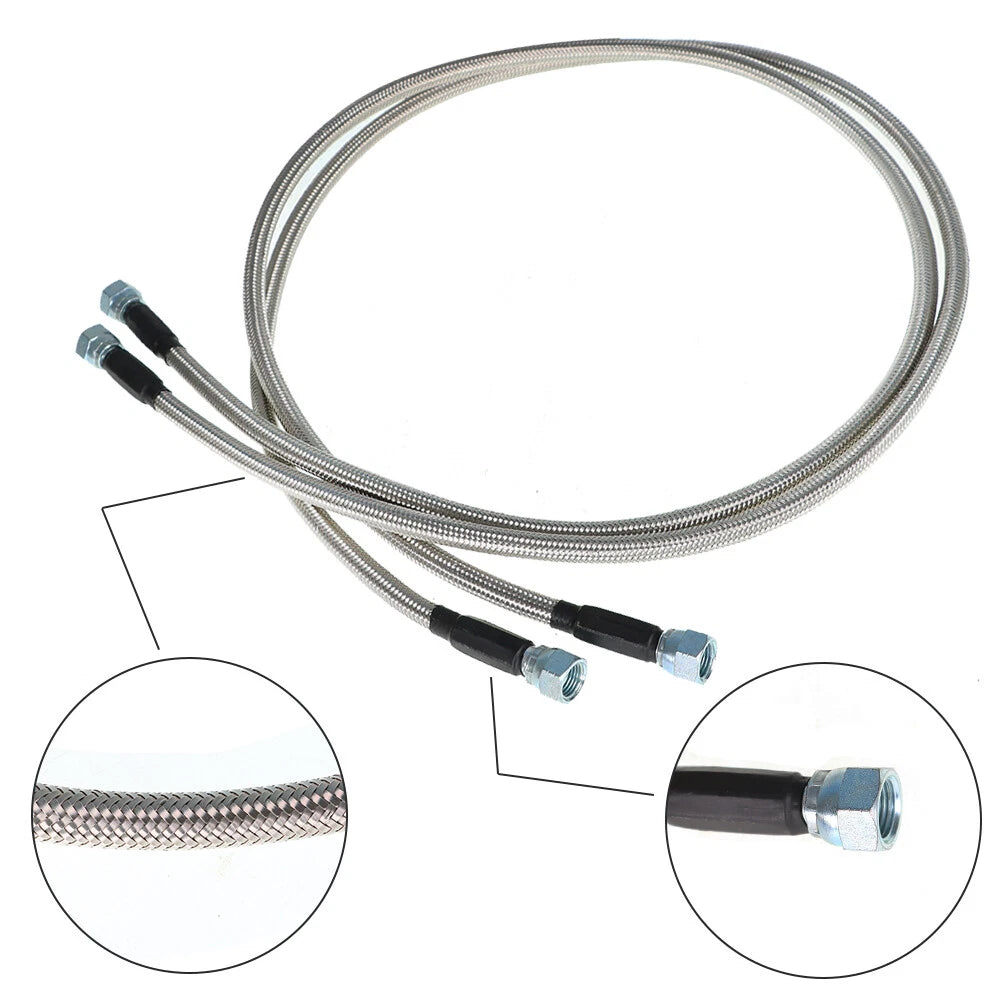 Braided Transmission Cooler Hose Lines for TH350 TH400 700R4 (52")