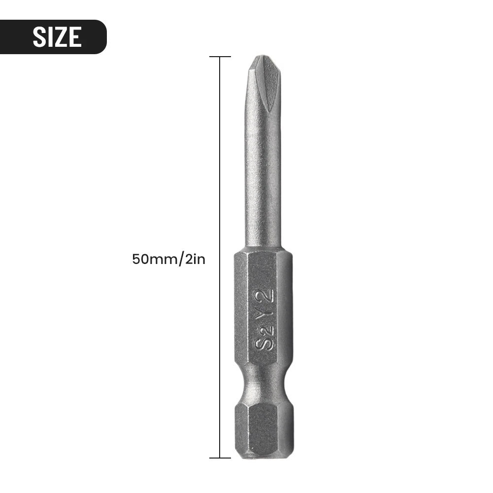 Set of 4 Magnetic Hex Shank Screwdriver Bits for Y1 Y2 (50mm)