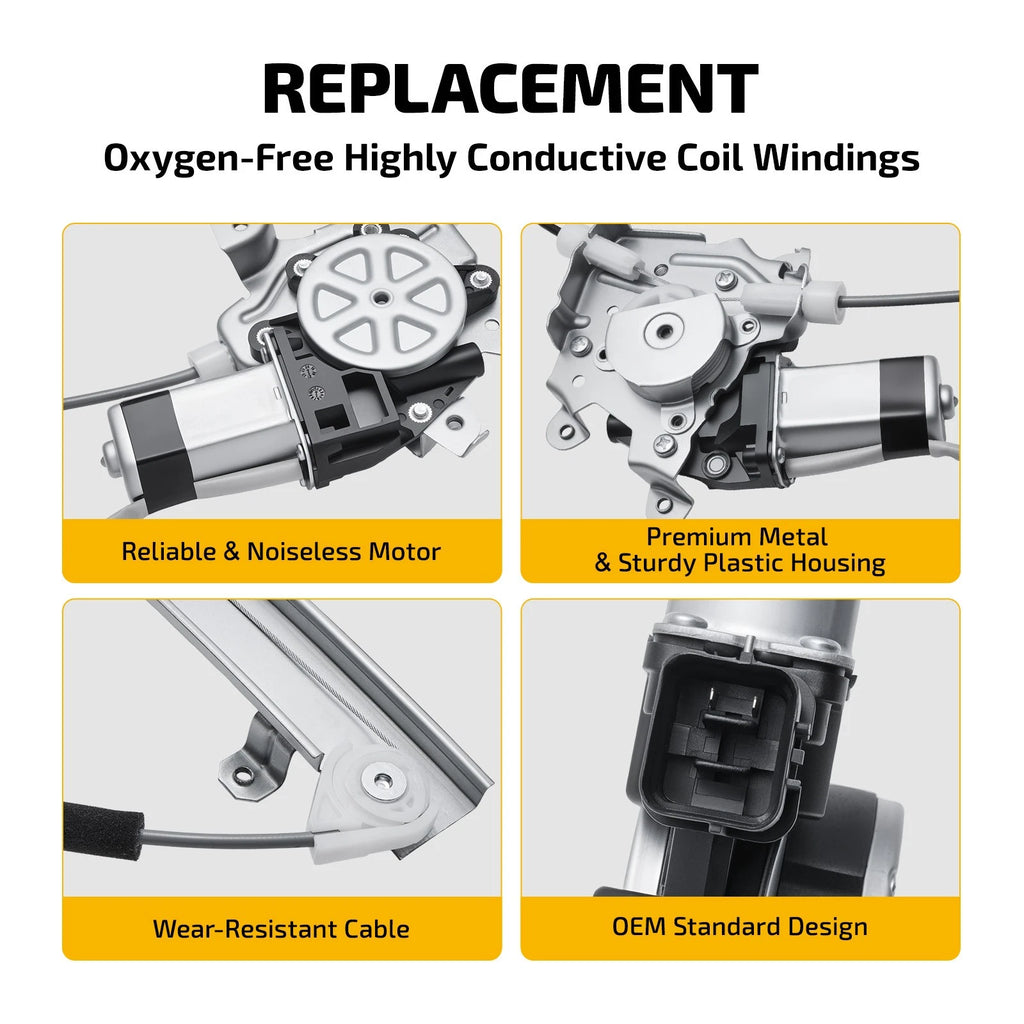 Window Regulator w/Motor for Nissan Maxima I30 (1995–1999)