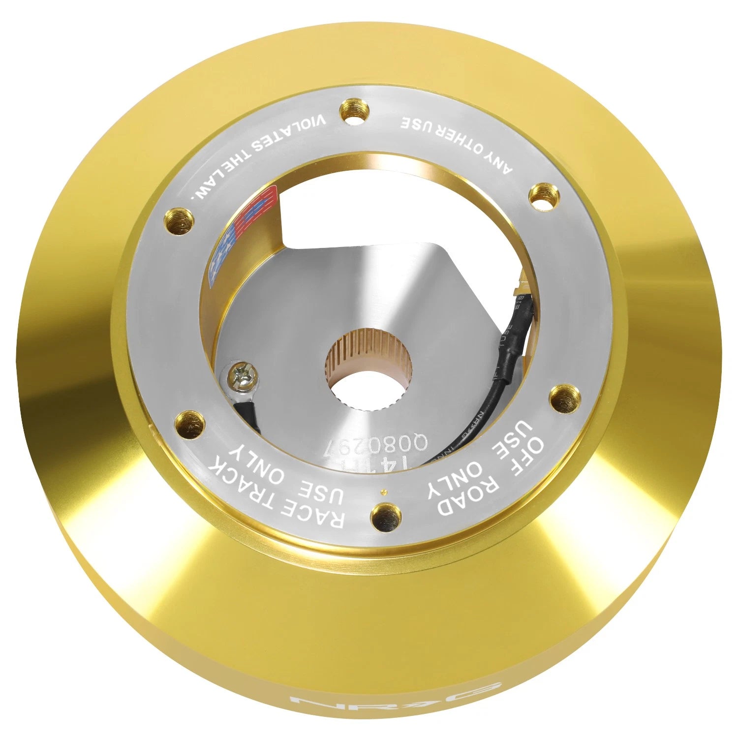 Chrome Gold Steering Wheel Hub Adapter for Nissan 350Z, Versa, Armada, Infiniti