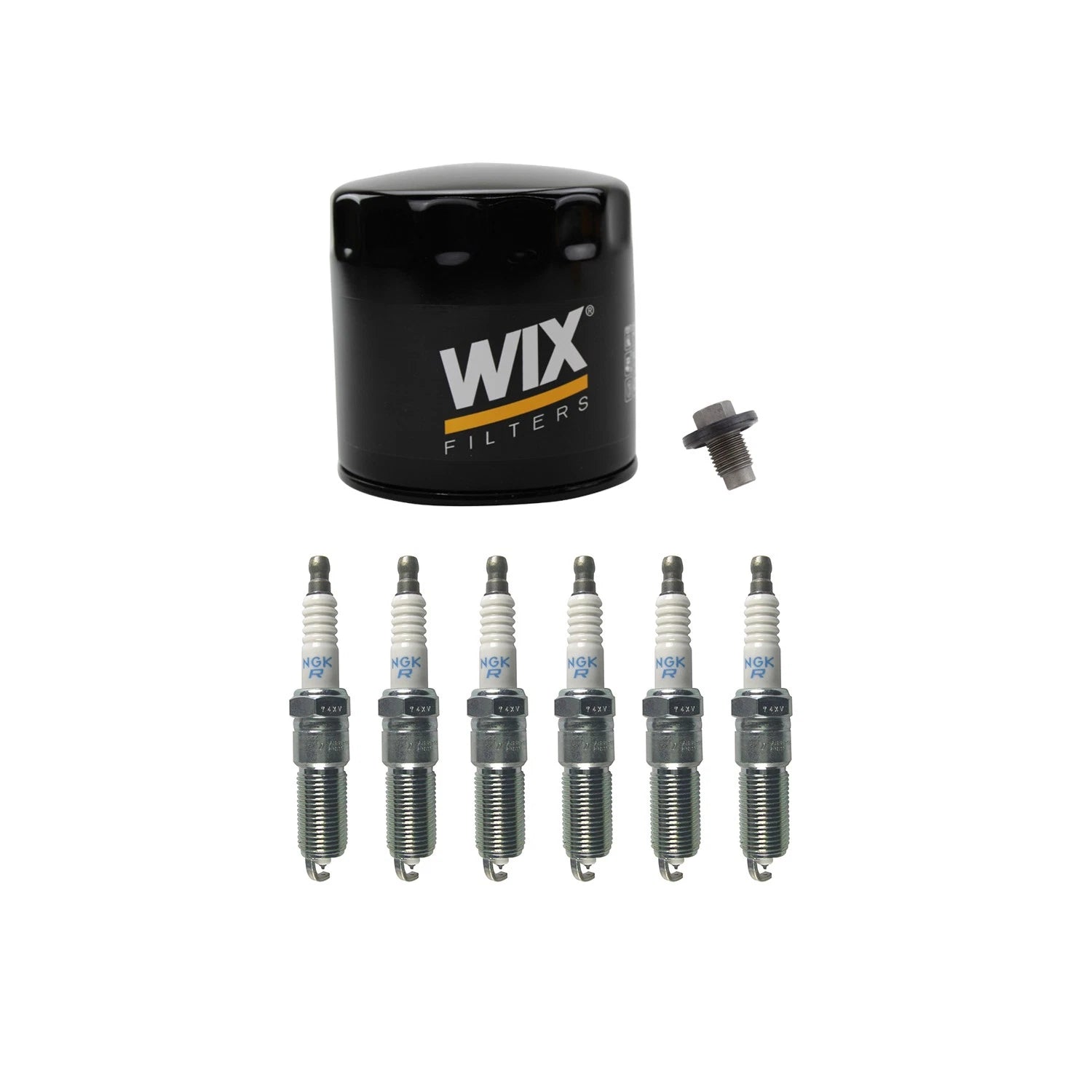 Wix Engine Oil Filter & NGK 6 Laser Platinum Spark Plugs for Dodge Charger (2006–2023)