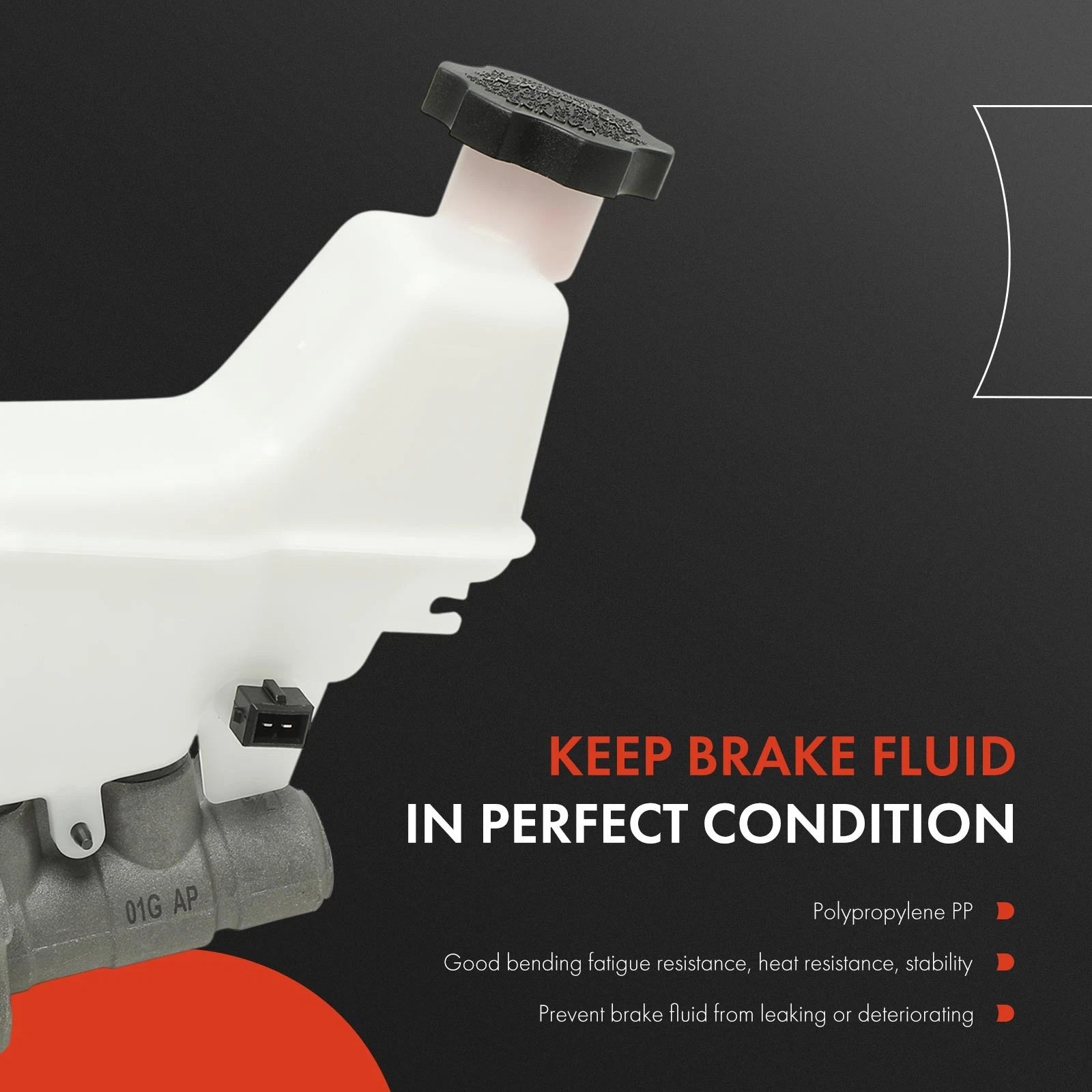 Brake Master Cylinder with Reservoir & Sensor for Hyundai Sonata (2015–2019)